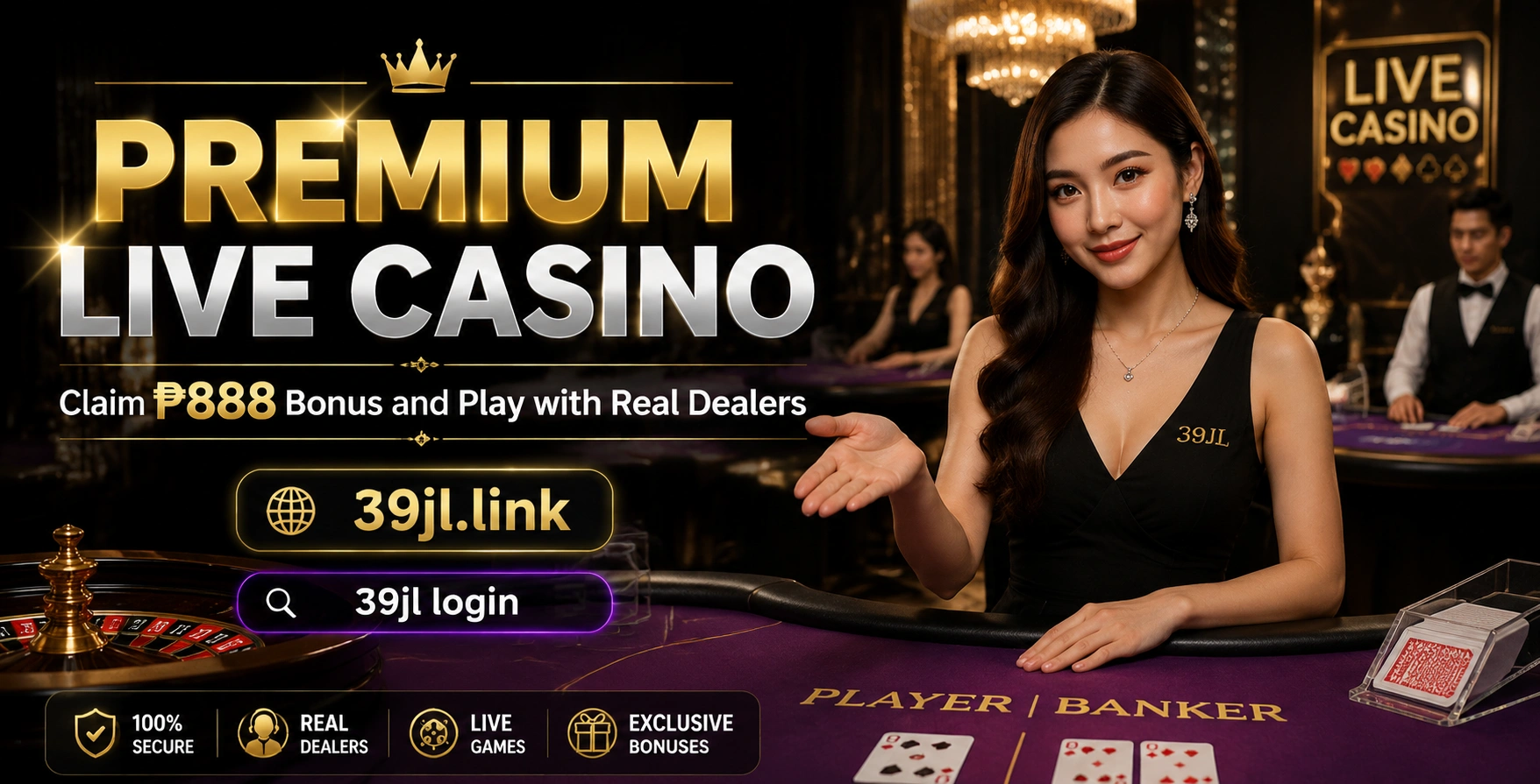 Live dealer streaming technology on a casino table screen